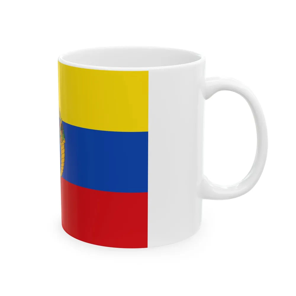 Flag of the Gran Colombia 1821-1830 version 2 (Colombia) White Coffee Mug - Go Mug Yourself