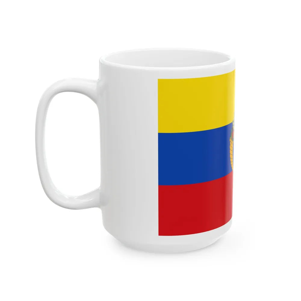 Flag of the Gran Colombia 1821-1830 version 2 (Colombia) White Coffee Mug - Go Mug Yourself