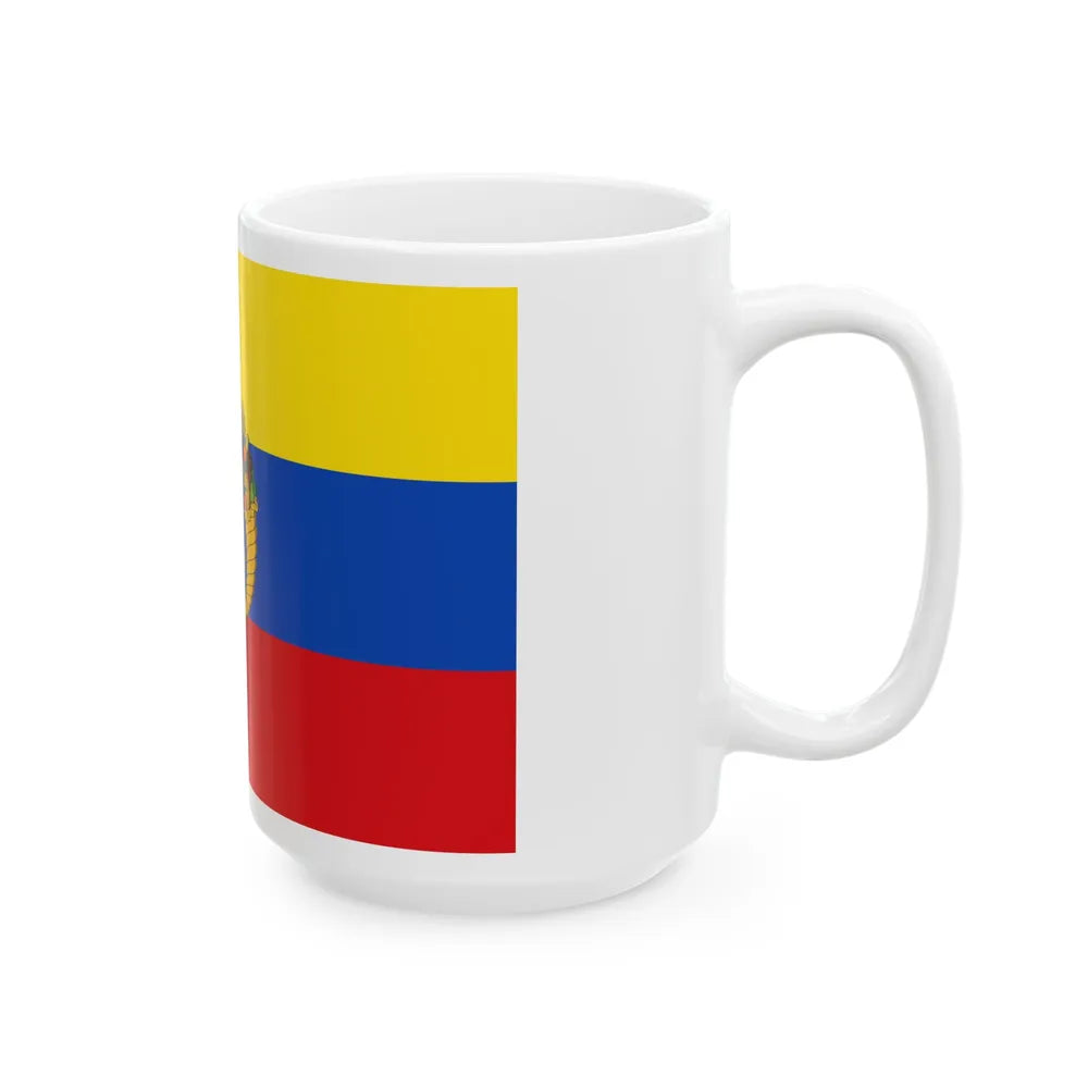 Flag of the Gran Colombia 1821-1830 version 2 (Colombia) White Coffee Mug - Go Mug Yourself