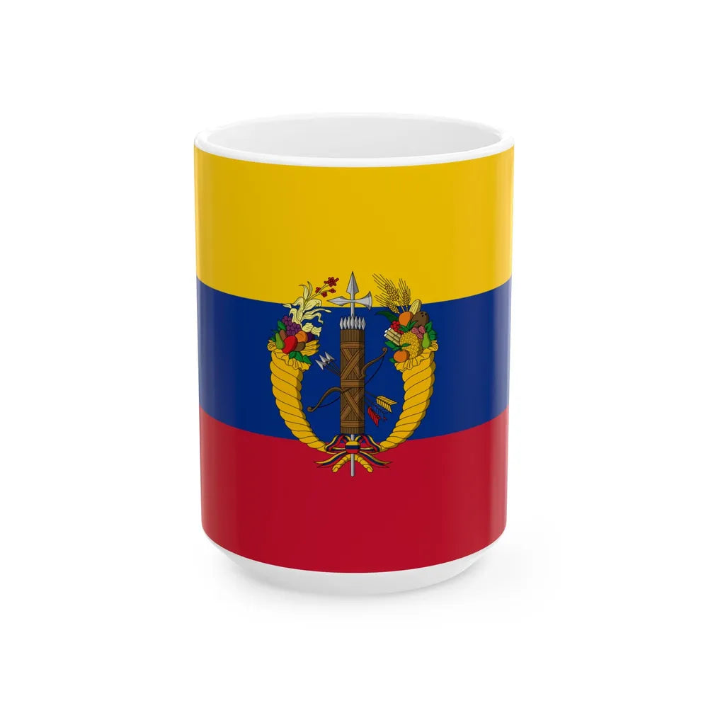 Flag of the Gran Colombia 1821-1830 version 2 recolor (Colombia) White Coffee Mug 15oz - Go Mug Yourself