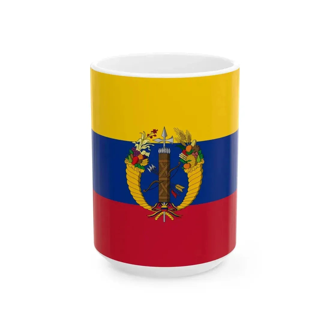 Flag of the Gran Colombia 1821-1830 version 2 recolor (Colombia) White Coffee Mug 15oz - Go Mug Yourself