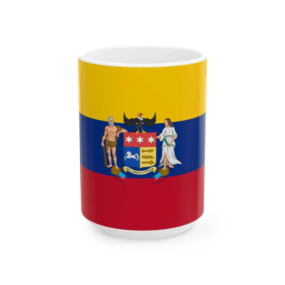 Flag of the Gran Colombia 1822 proposal (Colombia) White Coffee Mug 15oz - Go Mug Yourself