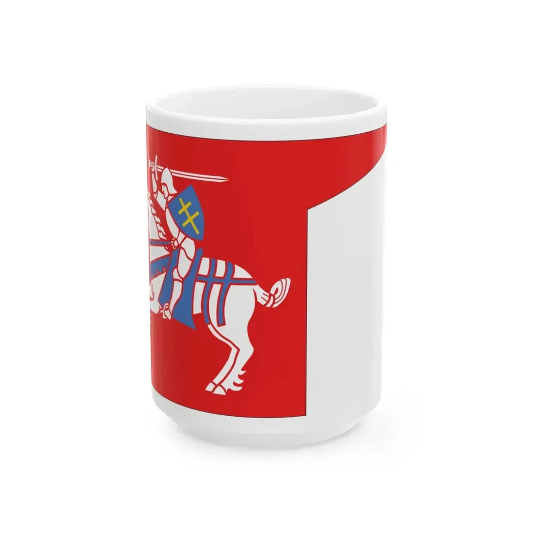 Flag of the Grand Duchy of Lithuania 1403-1410 (Lithuania) White Coffee Mug 15oz - Go Mug Yourself