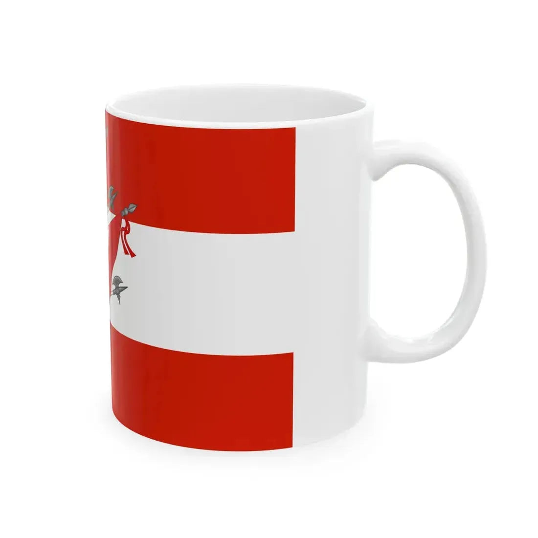 Flag of the Grand Duchy of Tuscany with Great Coat of arms (Italy) White Coffee Mug - Go Mug Yourself