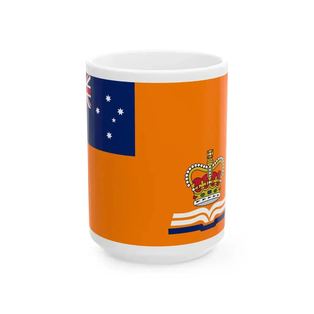 Flag of the Grand Orange Lodge of Australia (Australia) White Coffee Mug 15oz - Go Mug Yourself