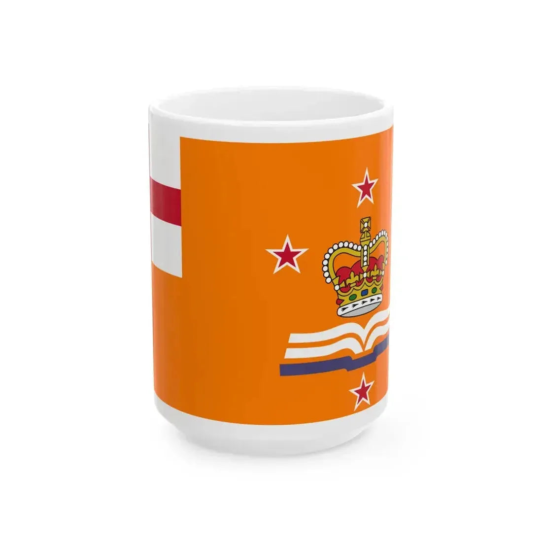 Flag of the Grand Orange Lodge of New Zealand (New Zealand) White Coffee Mug 15oz - Go Mug Yourself