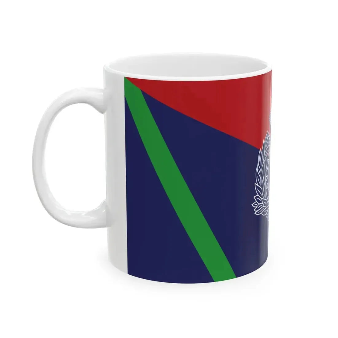 Flag of the Guyana Police Force D Division (Guyana) White Coffee Mug - Go Mug Yourself