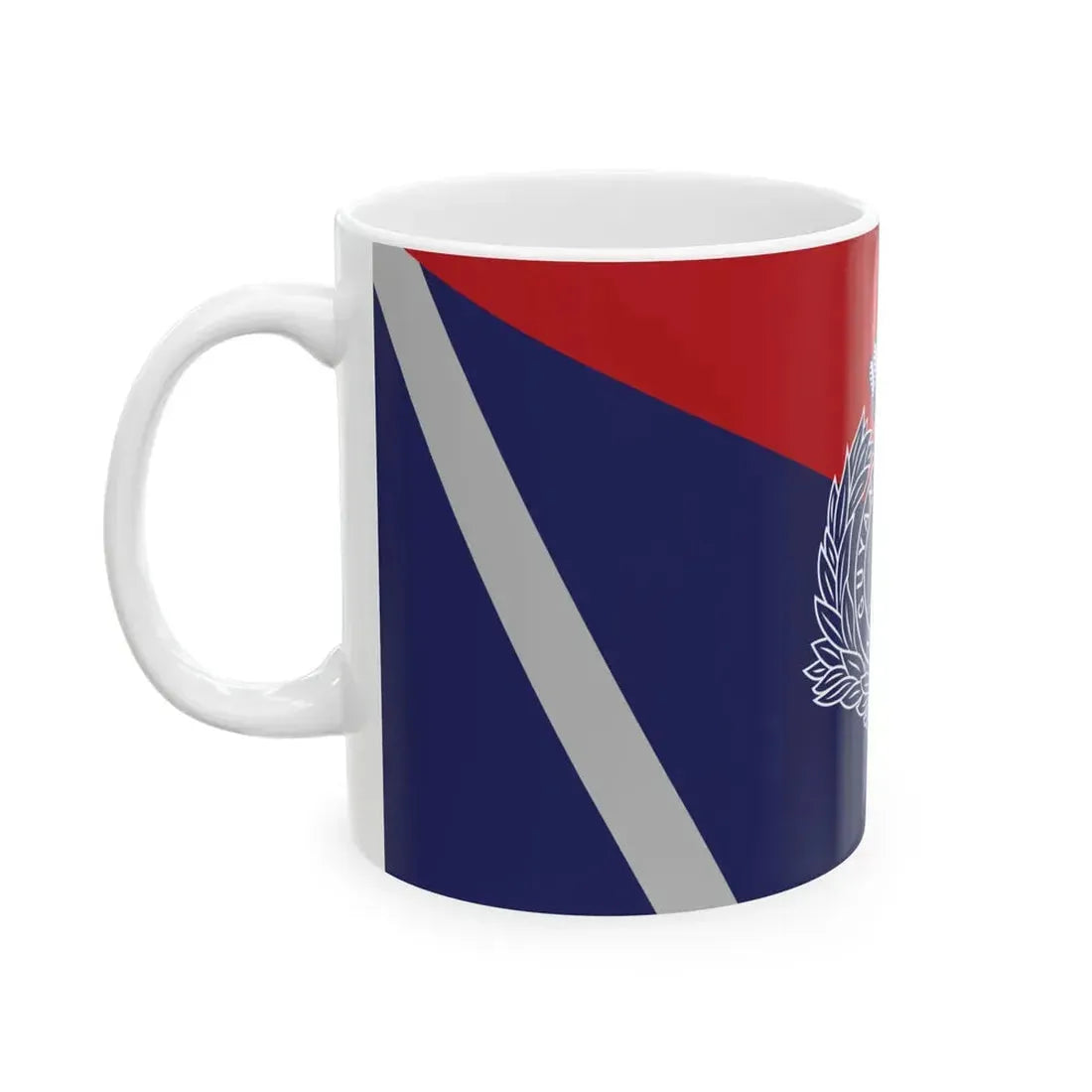 Flag of the Guyana Police Force E Division (Guyana) White Coffee Mug - Go Mug Yourself