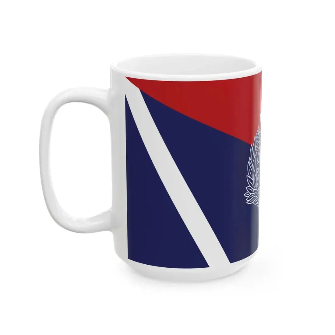 Flag of the Guyana Police Force G Division (Guyana) White Coffee Mug - Go Mug Yourself