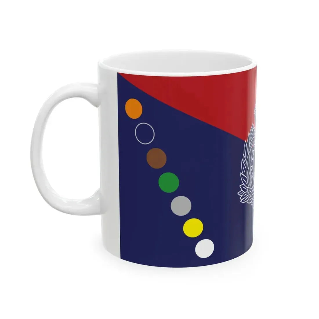 Flag of the Guyana Police Force Headquarters (Guyana) White Coffee Mug - Go Mug Yourself