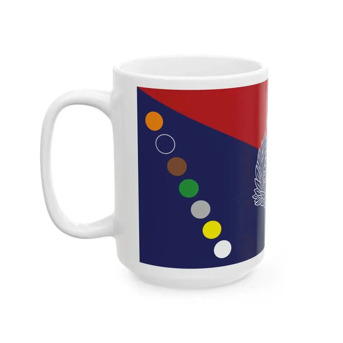 Flag of the Guyana Police Force Headquarters (Guyana) White Coffee Mug - Go Mug Yourself