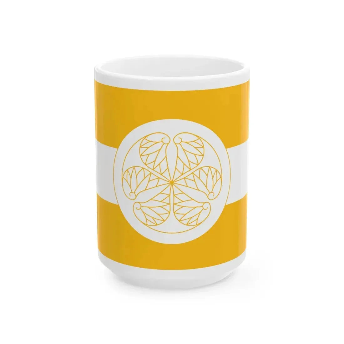 Flag of the Hoshina Matsudaira Lords of Aizu in Mutsu Province A (Japan) White Coffee Mug 15oz - Go Mug Yourself