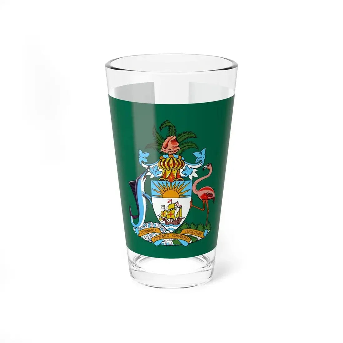 Flag of the House of Assembly of the Bahamas (Bahamas) Pint Glass 16oz 16oz - Go Mug Yourself