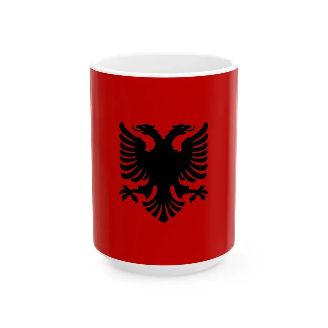 Flag of the Hoxha I Government 1944-1946 (Albania) White Coffee Mug 15oz - Go Mug Yourself