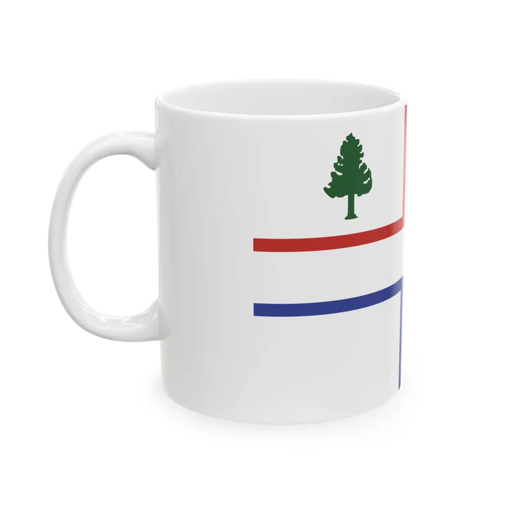 Flag of the Huguenots of Maine (United States) White Coffee Mug - Go Mug Yourself
