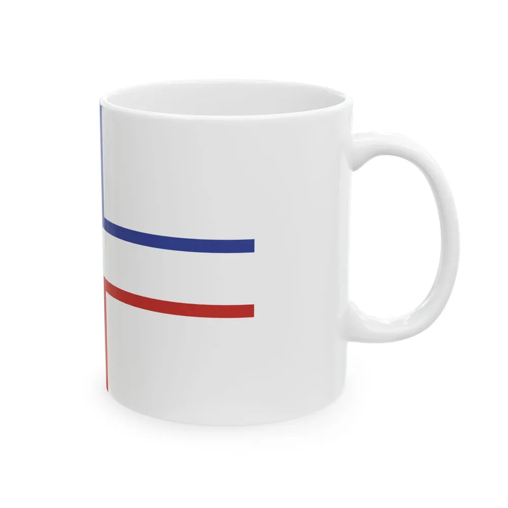 Flag of the Huguenots of Maine (United States) White Coffee Mug - Go Mug Yourself