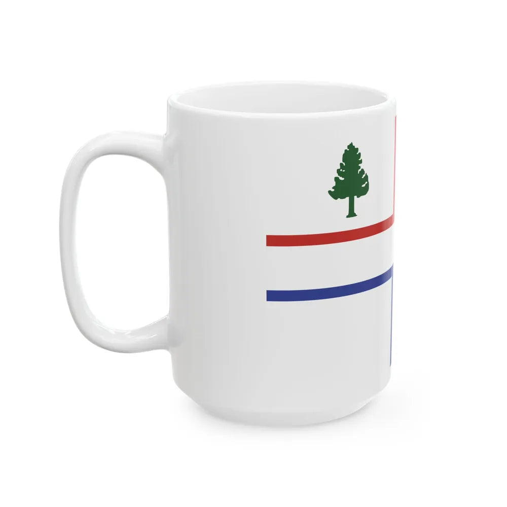 Flag of the Huguenots of Maine (United States) White Coffee Mug - Go Mug Yourself