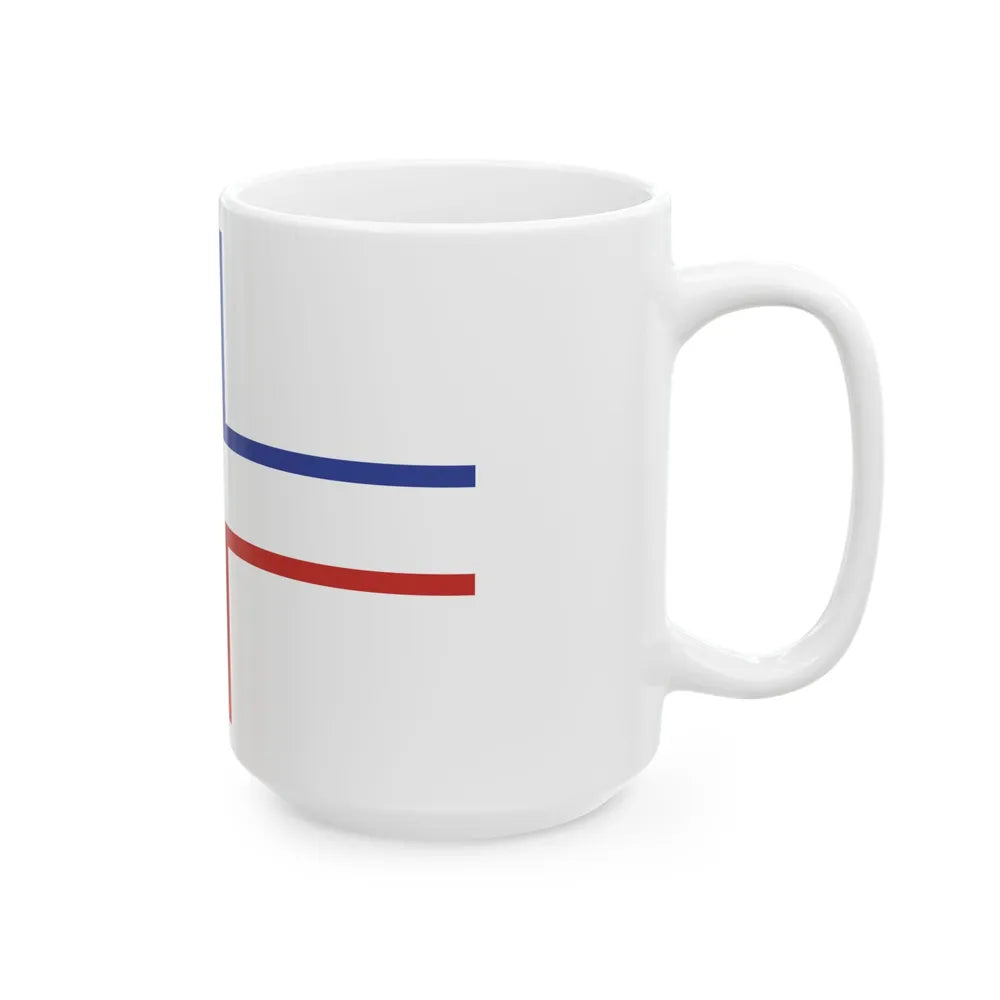 Flag of the Huguenots of Maine (United States) White Coffee Mug - Go Mug Yourself