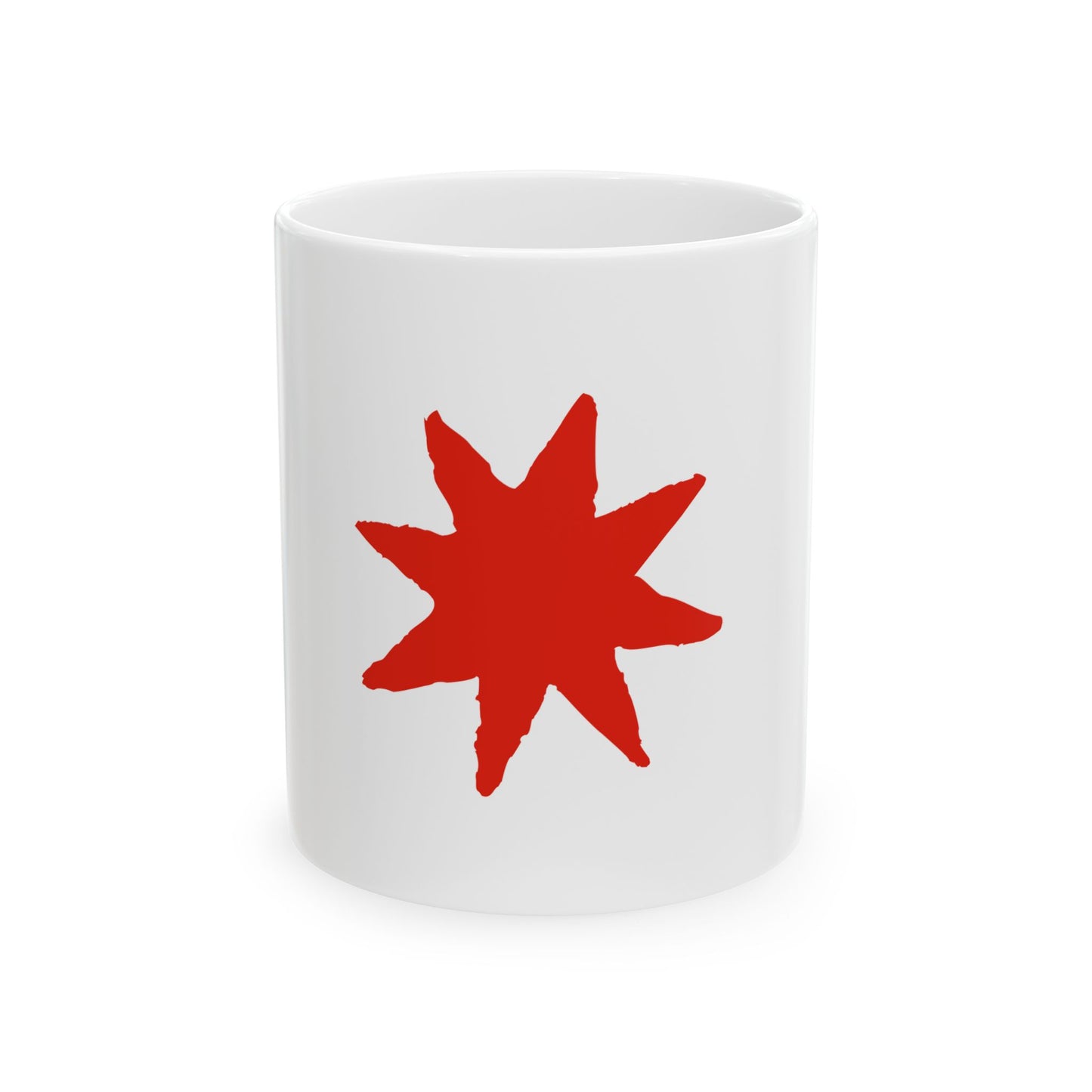 Flag of the Ile-de-France Region symbol only (France) White Coffee Mug-11oz-Go Mug Yourself