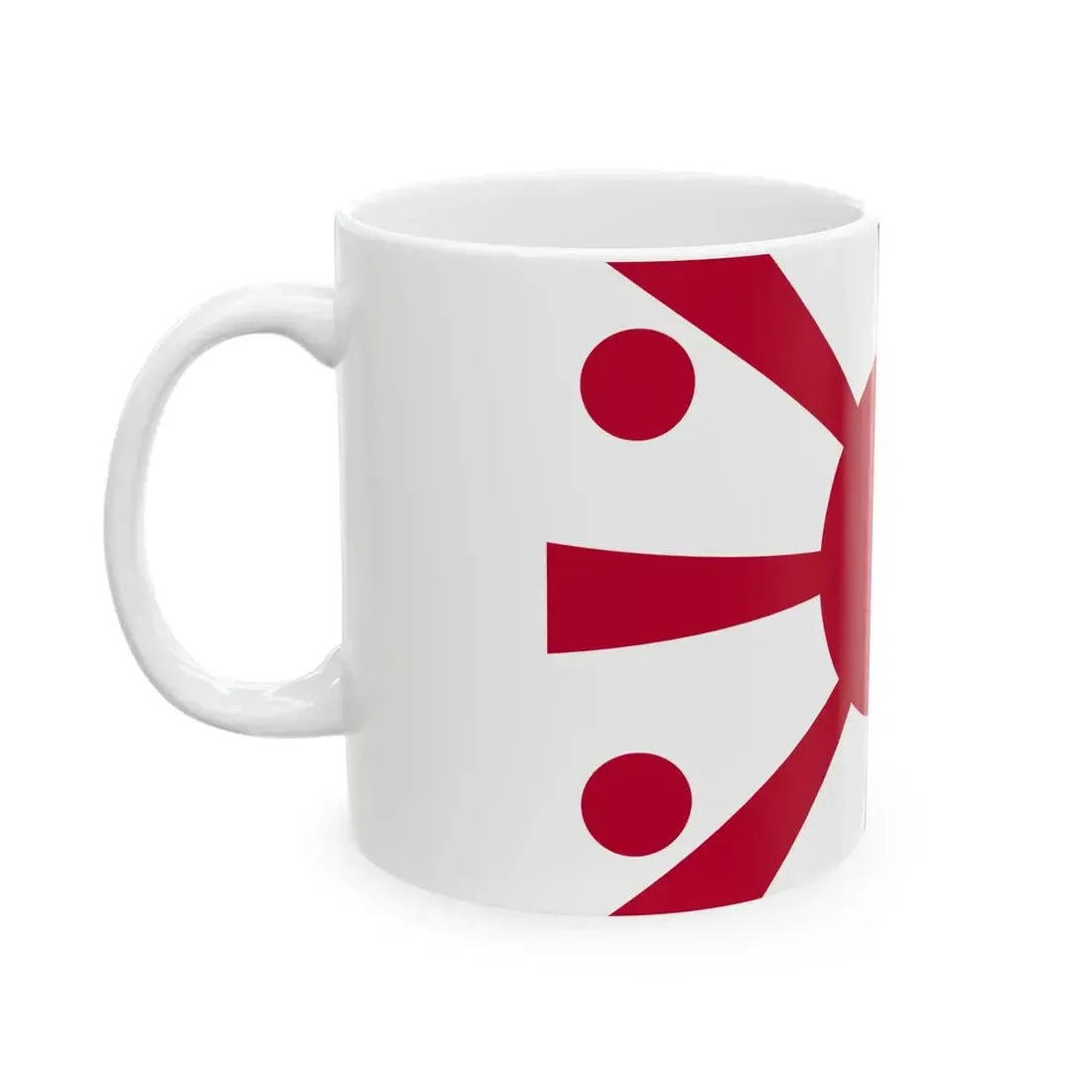 Flag of the Imperial Japanese Navy Rear Admiral 1889-1896 (Japan) White Coffee Mug - Go Mug Yourself