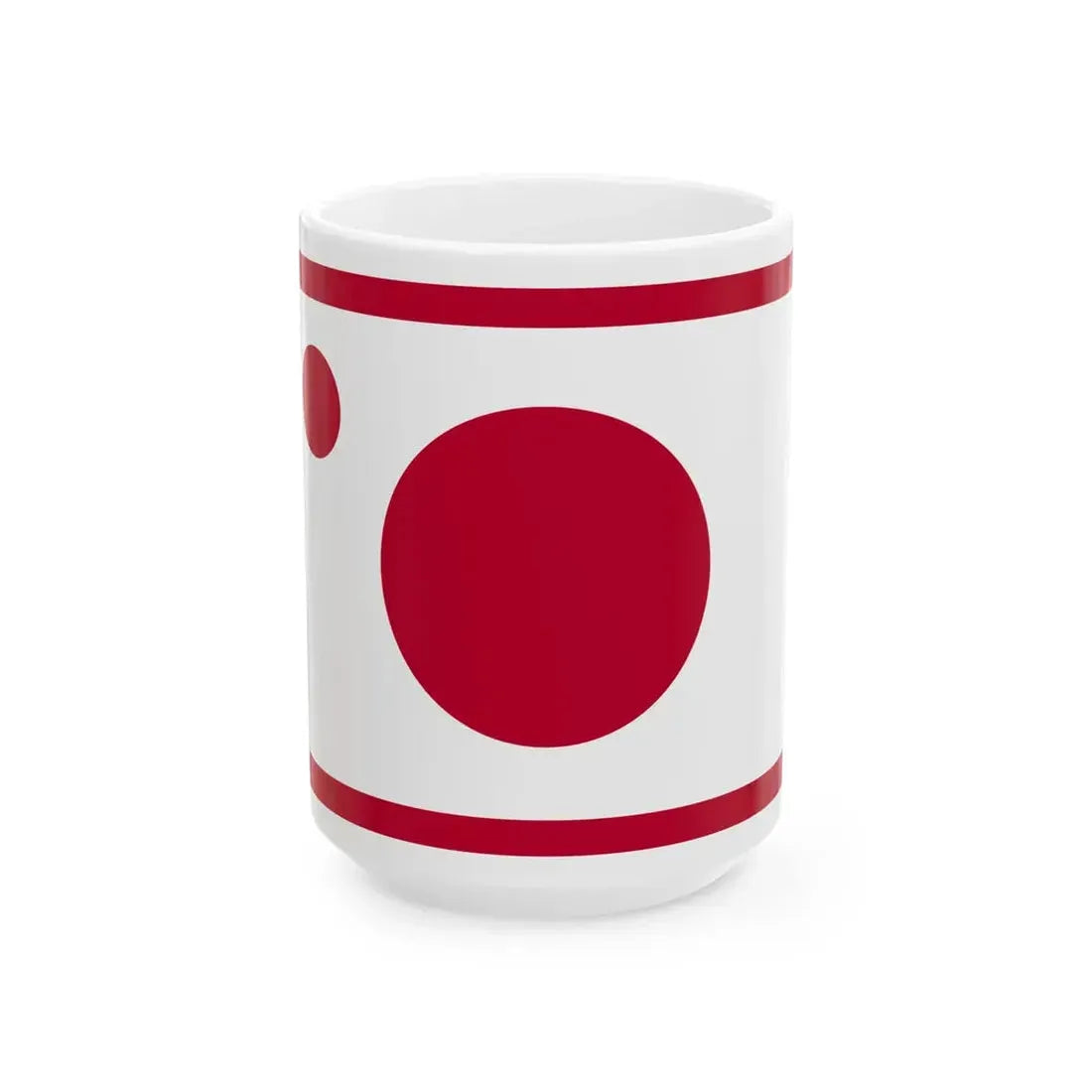 Flag of the Imperial Japanese Navy Vice Admiral 1871-1889 (Japan) White Coffee Mug 15oz - Go Mug Yourself