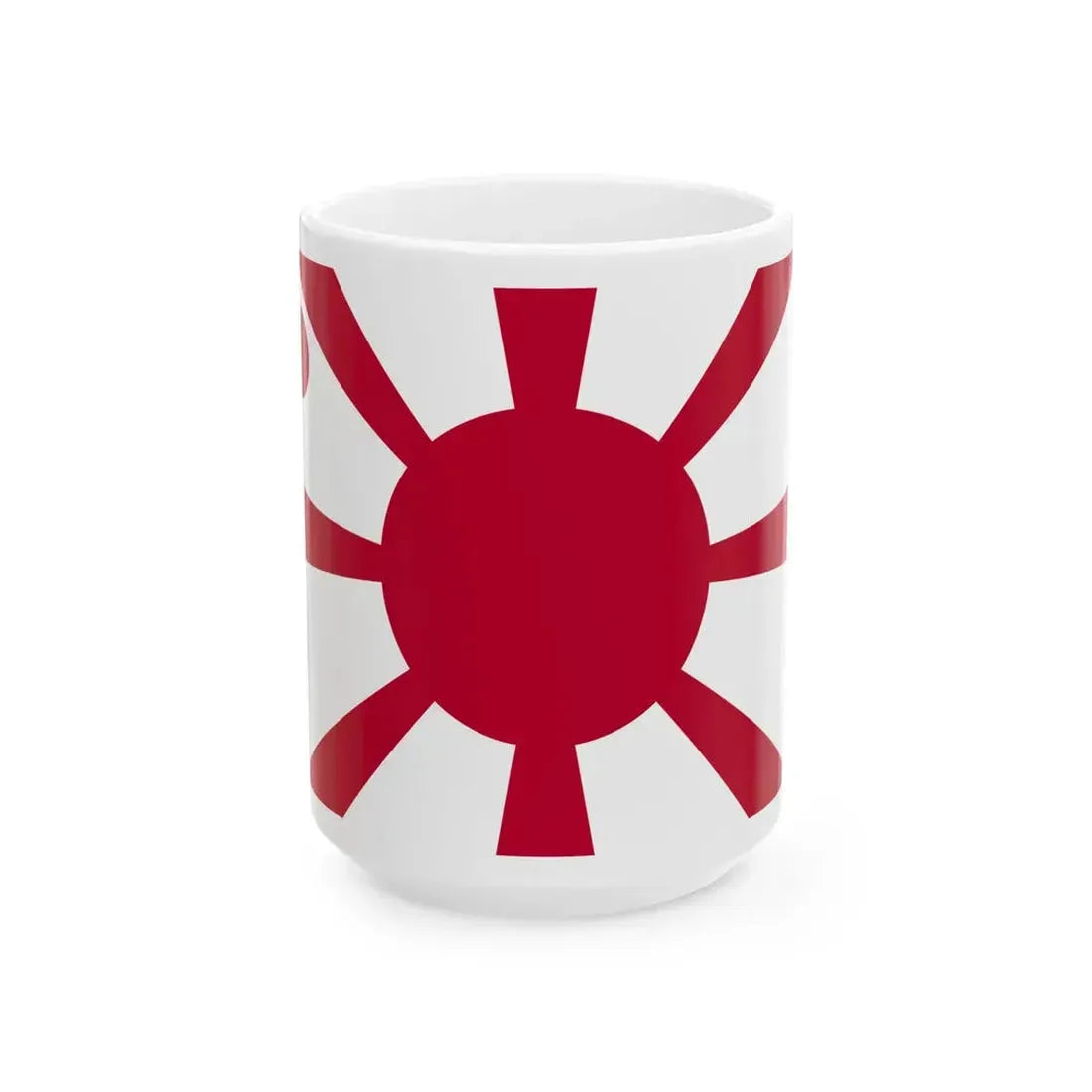 Flag of the Imperial Japanese Navy Vice Admiral 1889-1896 (Japan) White Coffee Mug 15oz - Go Mug Yourself