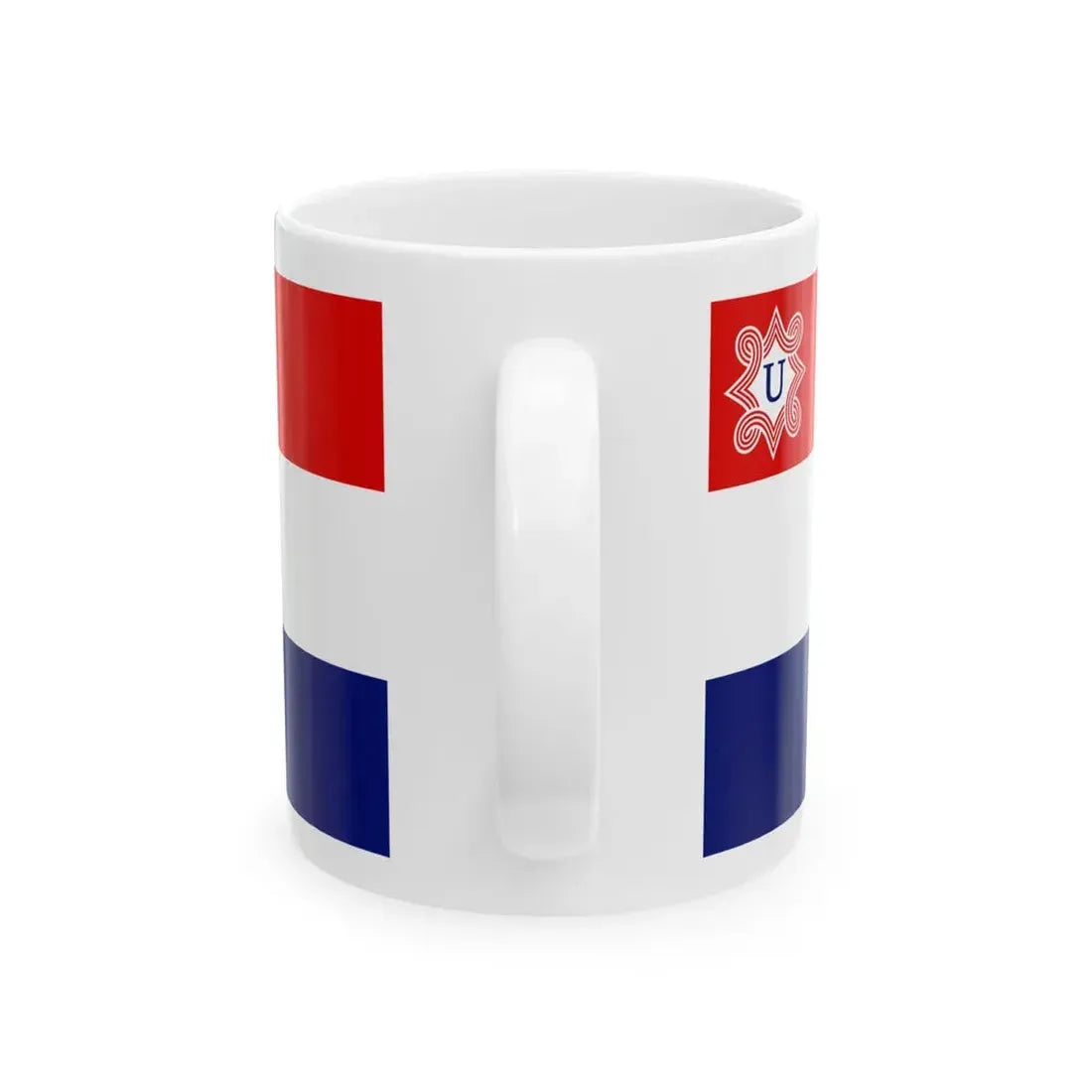 Flag of the Independent State of Croatia 2 by 5 (Croatia) White Coffee Mug - Go Mug Yourself