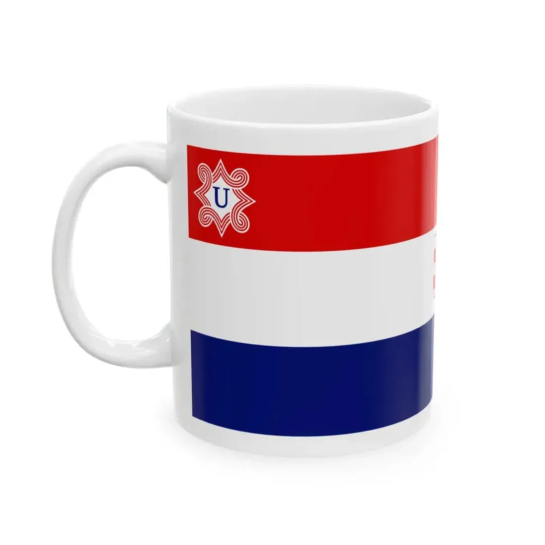 Flag of the Independent State of Croatia 2 by 5 (Croatia) White Coffee Mug - Go Mug Yourself