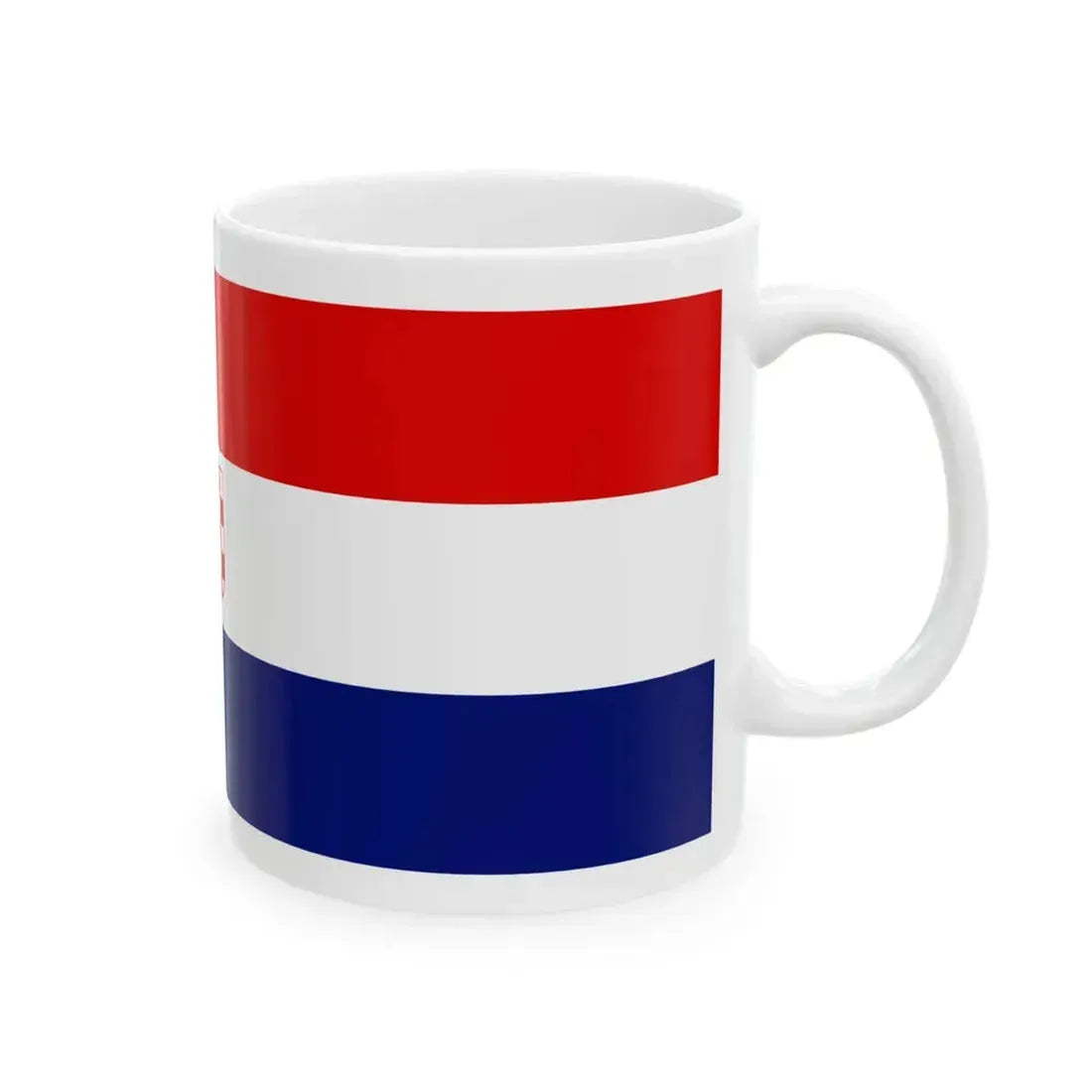 Flag of the Independent State of Croatia 2 by 5 (Croatia) White Coffee Mug - Go Mug Yourself