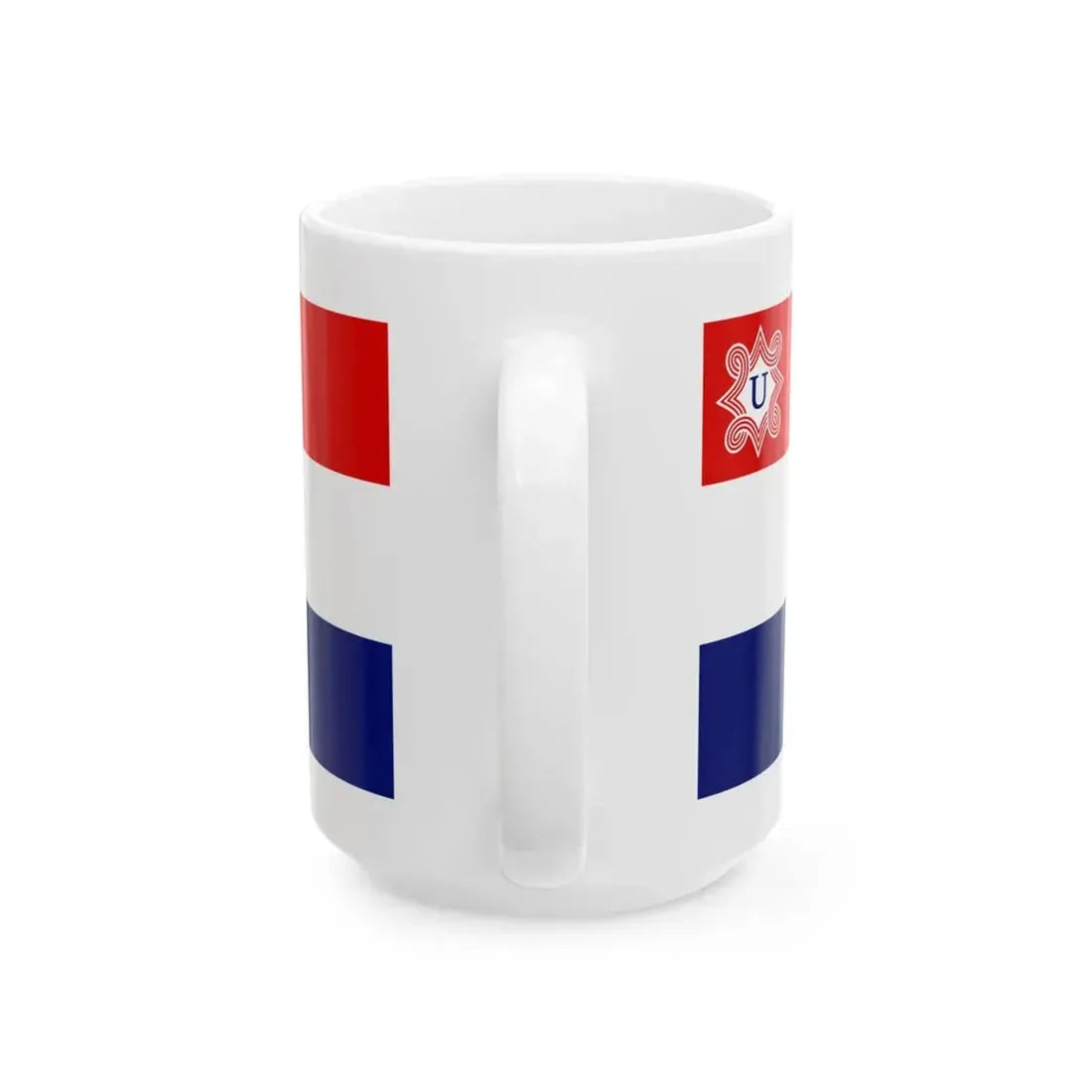 Flag of the Independent State of Croatia 2 by 5 (Croatia) White Coffee Mug - Go Mug Yourself