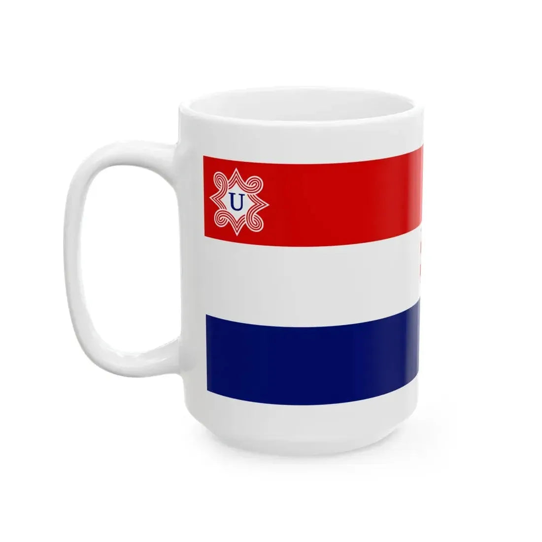 Flag of the Independent State of Croatia 2 by 5 (Croatia) White Coffee Mug - Go Mug Yourself