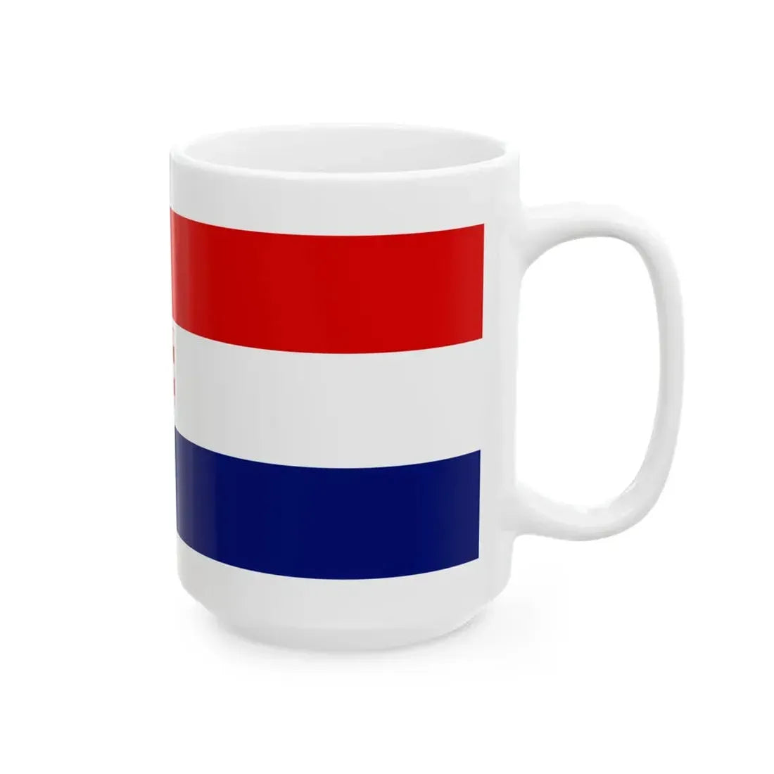Flag of the Independent State of Croatia 2 by 5 (Croatia) White Coffee Mug - Go Mug Yourself
