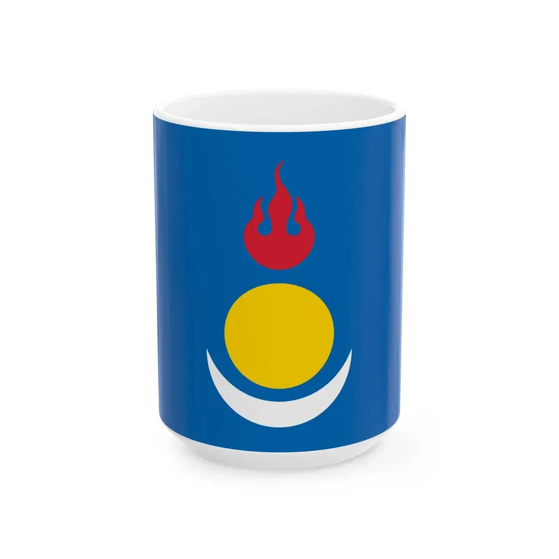 Flag of the Inner Mongolian Peoples Party (China) White Coffee Mug 15oz - Go Mug Yourself