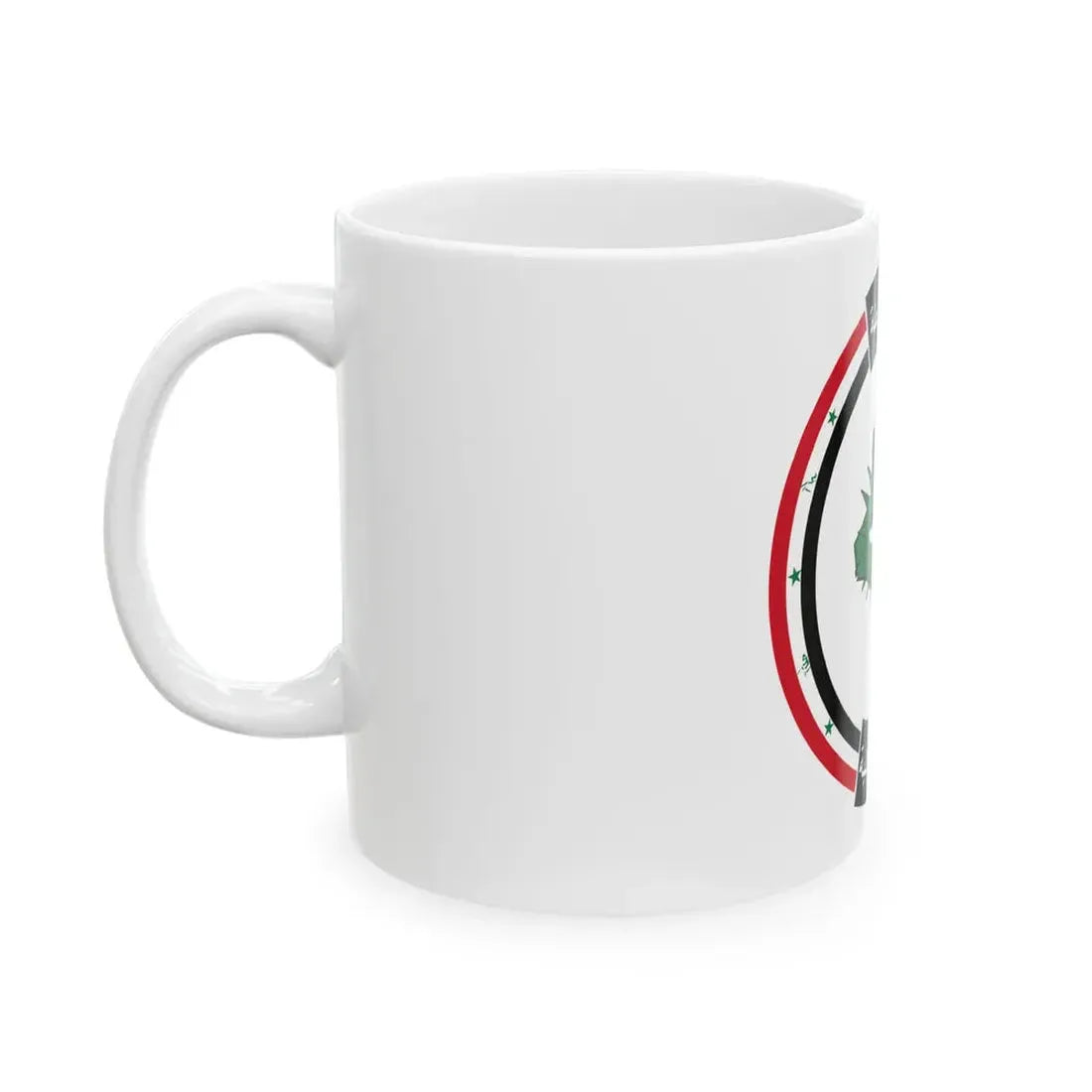 Flag of the Interior Ministry of Iraq pre-2003 (Iraq) White Coffee Mug - Go Mug Yourself