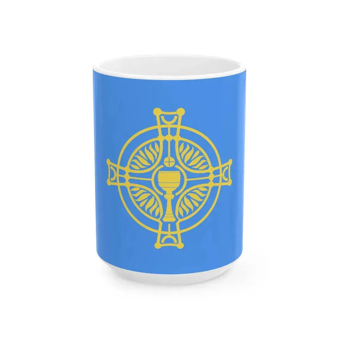 Flag of the International Eucharistic Congress 1932 (Ireland) White Coffee Mug 15oz - Go Mug Yourself