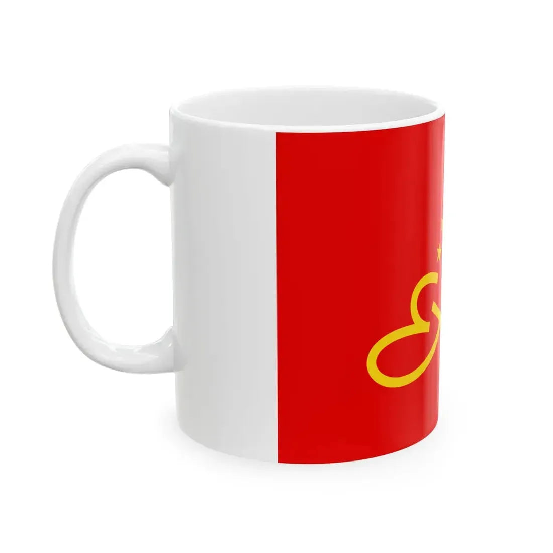 Flag of the Iraqi Communist Party (Iraq) White Coffee Mug - Go Mug Yourself