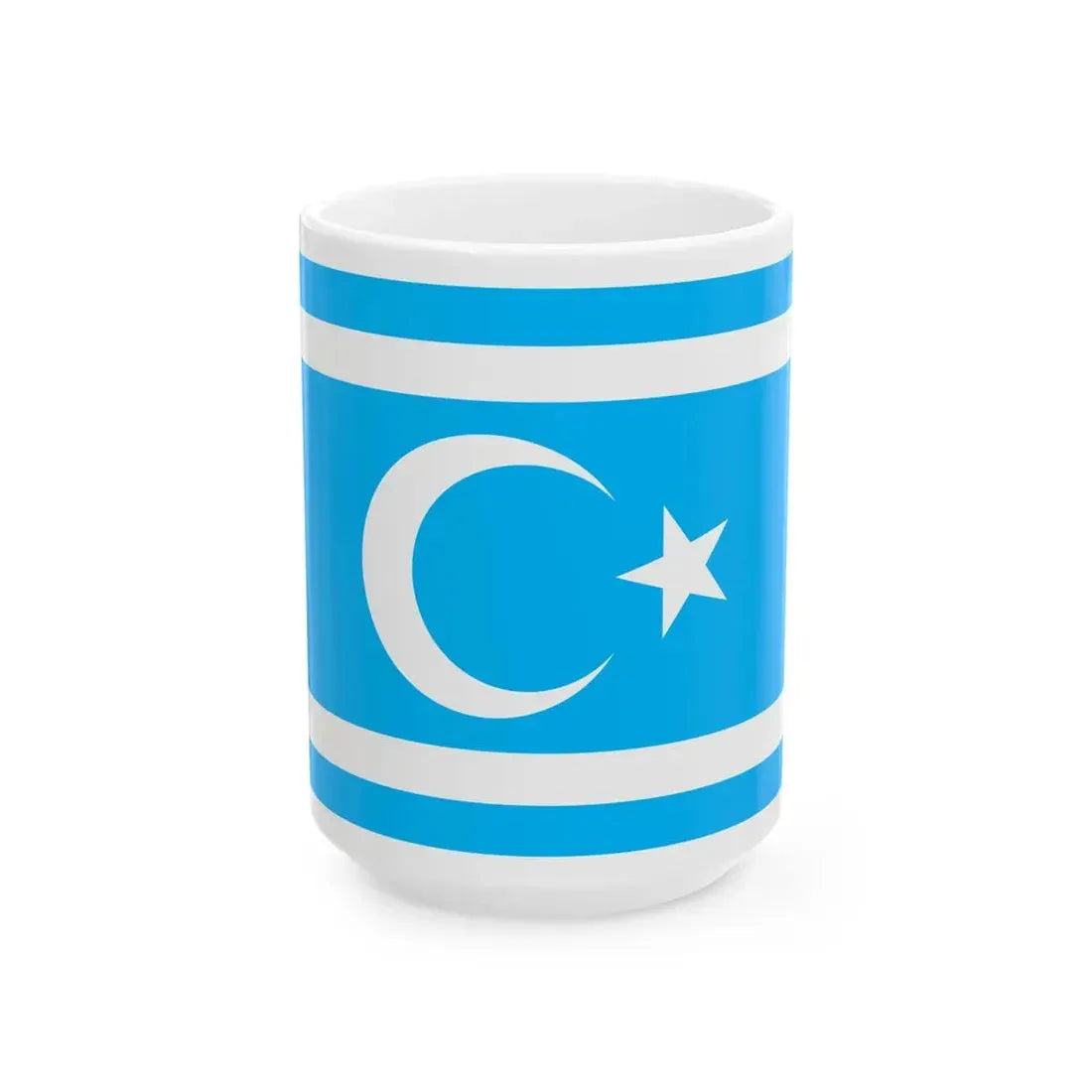 Flag of the Iraqi Turkmen Front (Iraq) White Coffee Mug 15oz - Go Mug Yourself