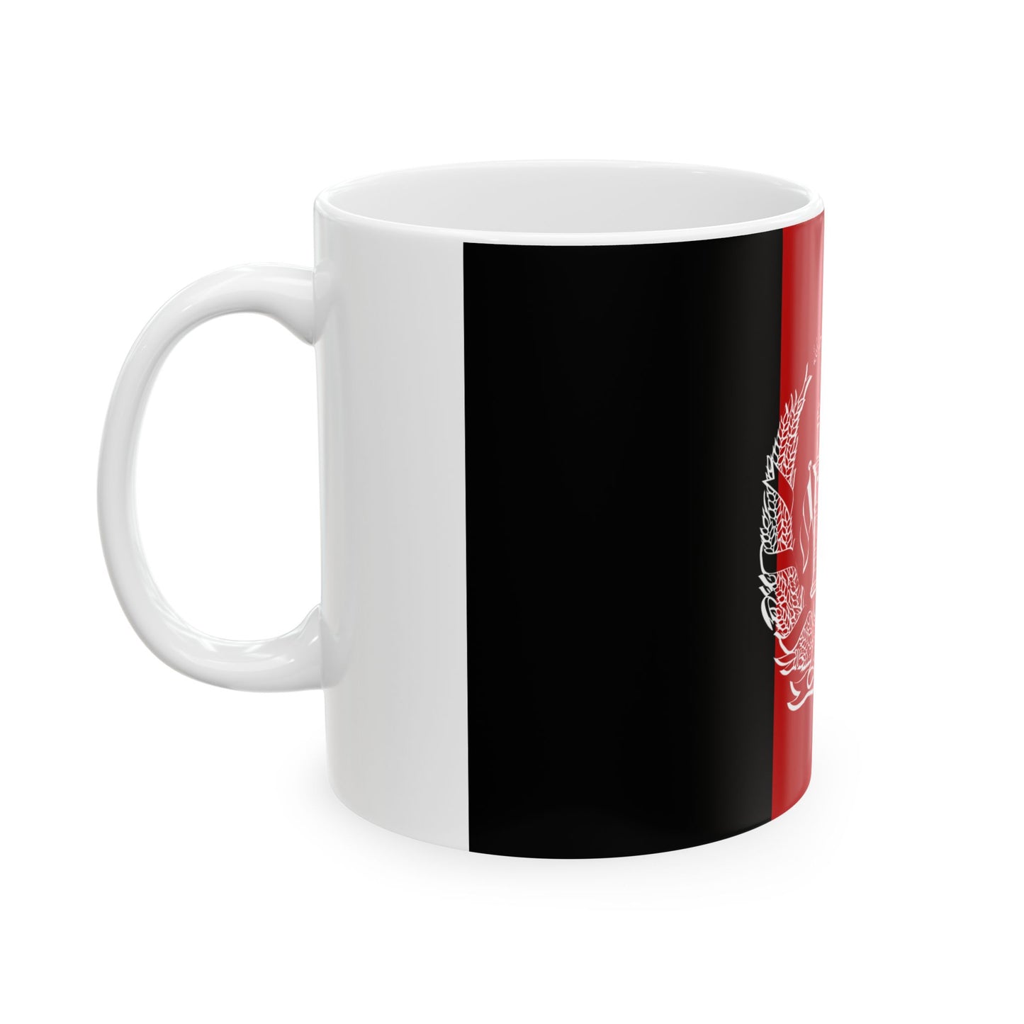 Flag of the Islamic Republic of Afghanistan (Afghanistan) White Coffee Mug-Go Mug Yourself