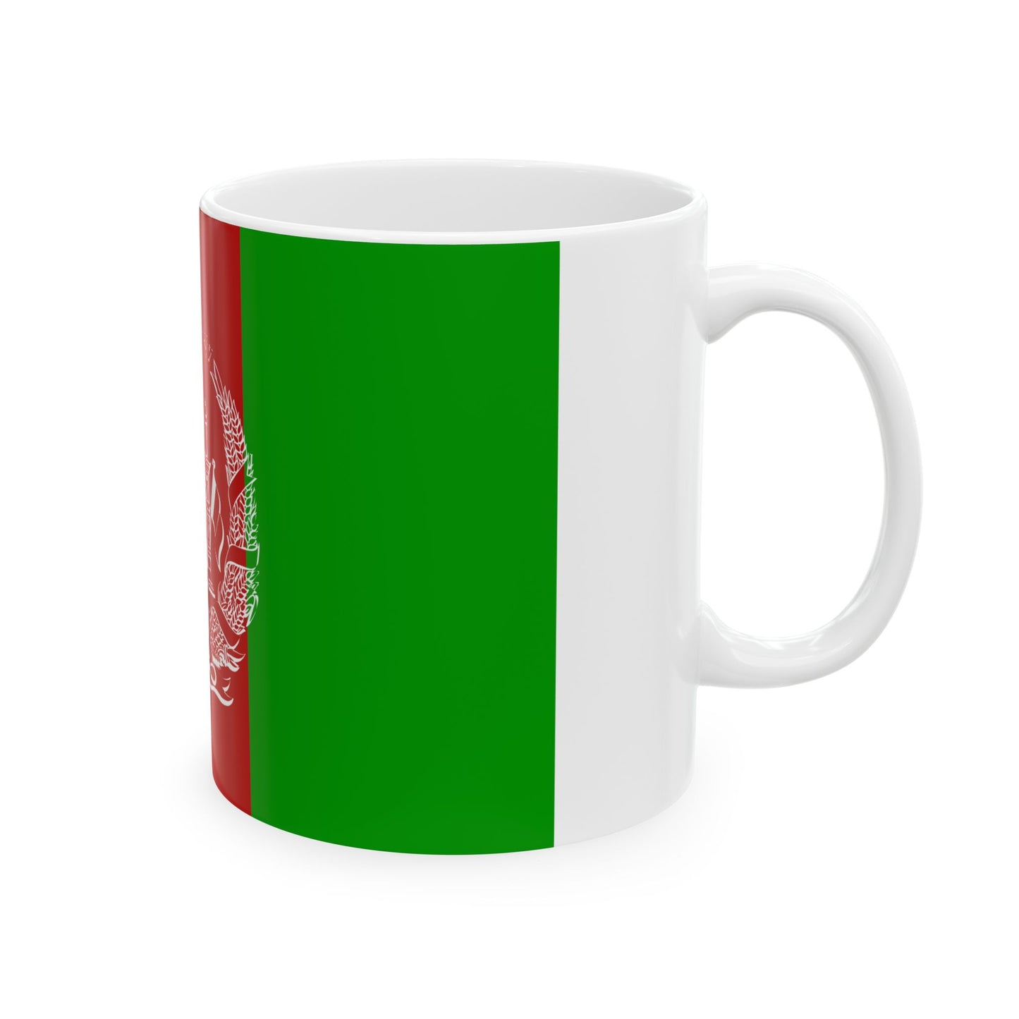 Flag of the Islamic Republic of Afghanistan (Afghanistan) White Coffee Mug-Go Mug Yourself