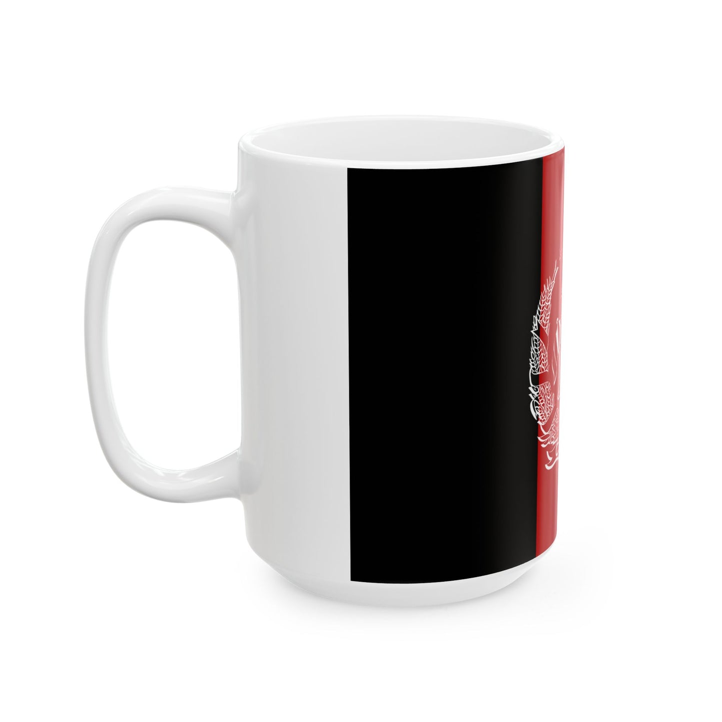 Flag of the Islamic Republic of Afghanistan (Afghanistan) White Coffee Mug-Go Mug Yourself