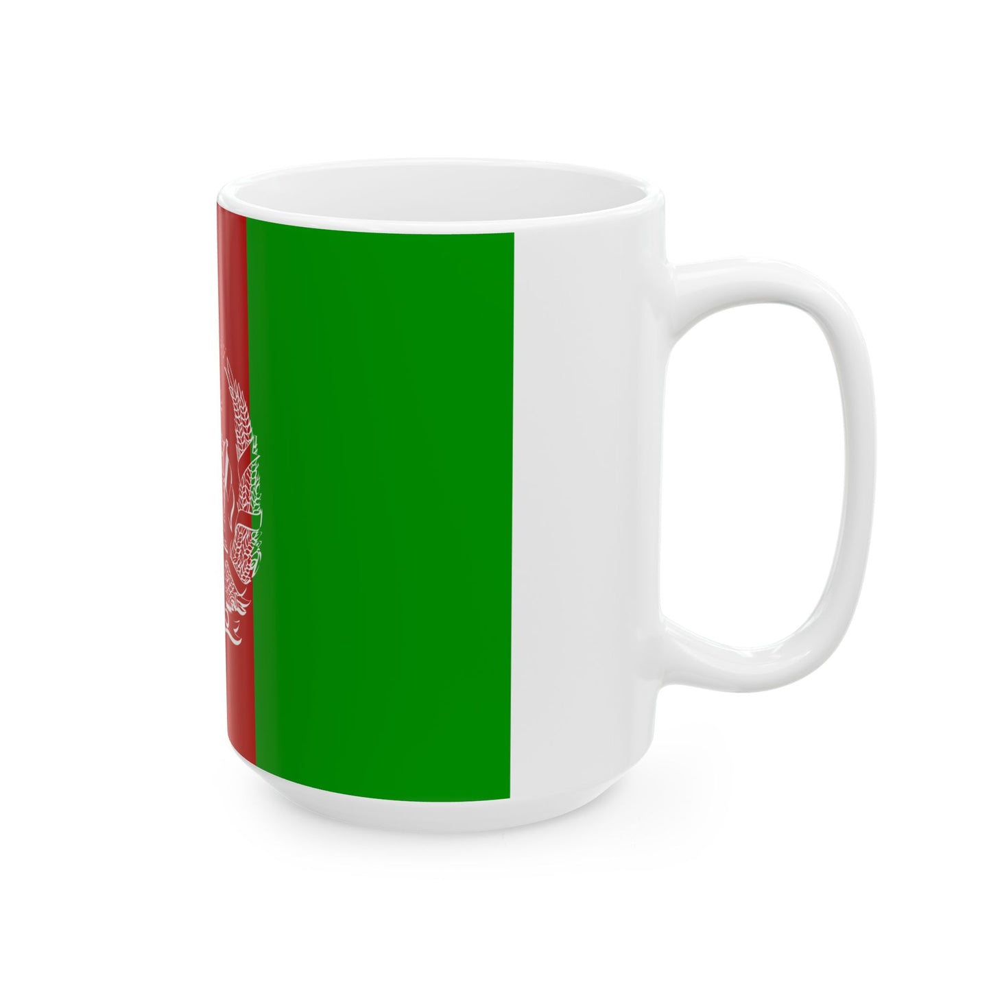 Flag of the Islamic Republic of Afghanistan (Afghanistan) White Coffee Mug-Go Mug Yourself