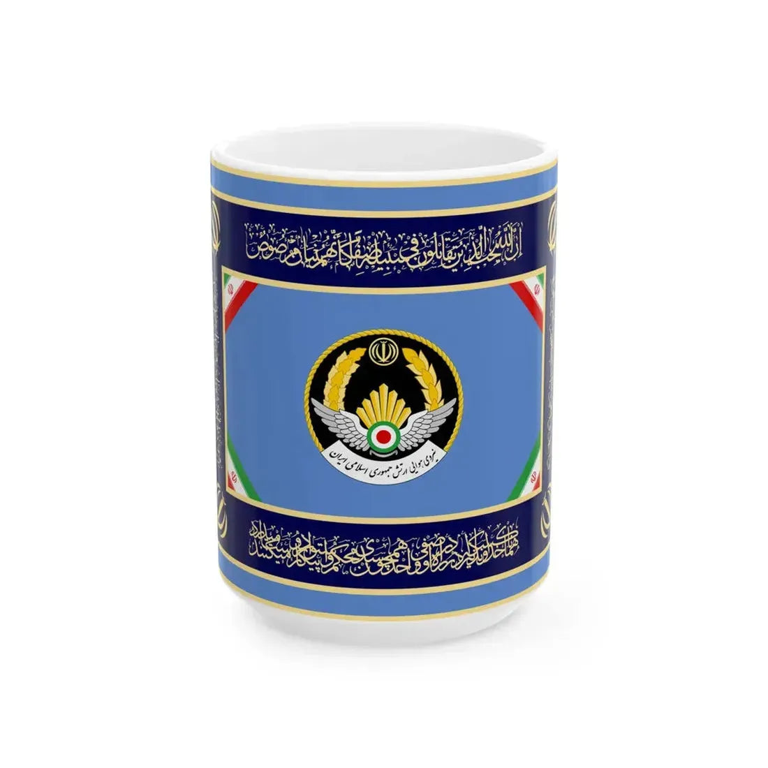 Flag of the Islamic Republic of Iran Air Force (Iran) White Coffee Mug 15oz - Go Mug Yourself