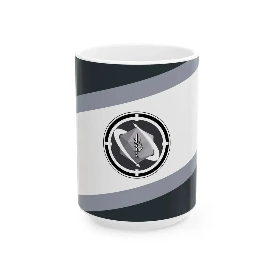 Flag of the Israeli Army Land Arm Gray (Israel) White Coffee Mug 15oz - Go Mug Yourself