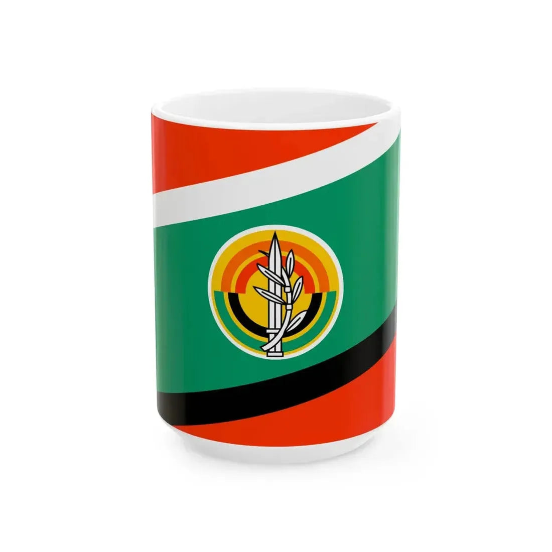 Flag of the Israeli Army Land Arm (Israel) White Coffee Mug 15oz - Go Mug Yourself