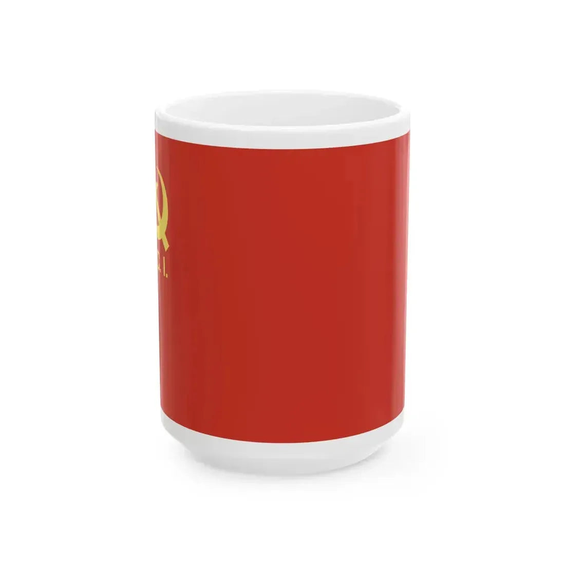 Flag of the Italian Communist Party (Italy) White Coffee Mug 15oz - Go Mug Yourself
