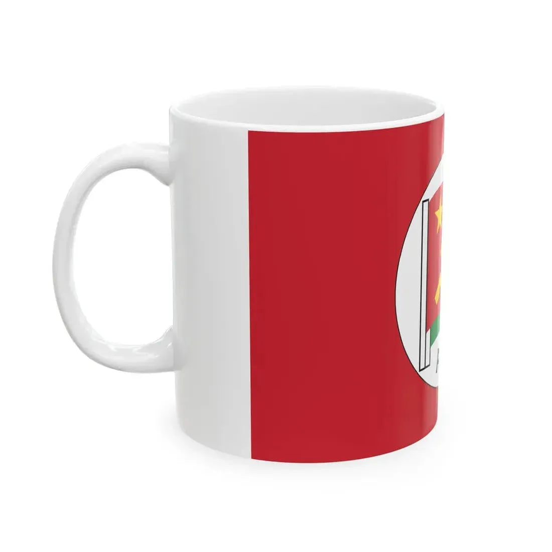 Flag of the Italian Communist Party variant (Italy) White Coffee Mug - Go Mug Yourself