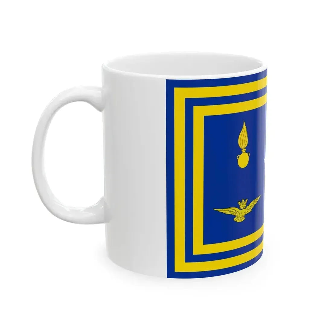 Flag of the Italian Defence minister (Italy) White Coffee Mug - Go Mug Yourself
