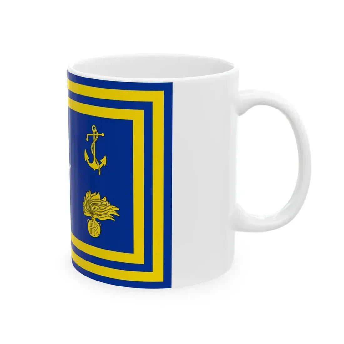 Flag of the Italian Defence minister (Italy) White Coffee Mug - Go Mug Yourself