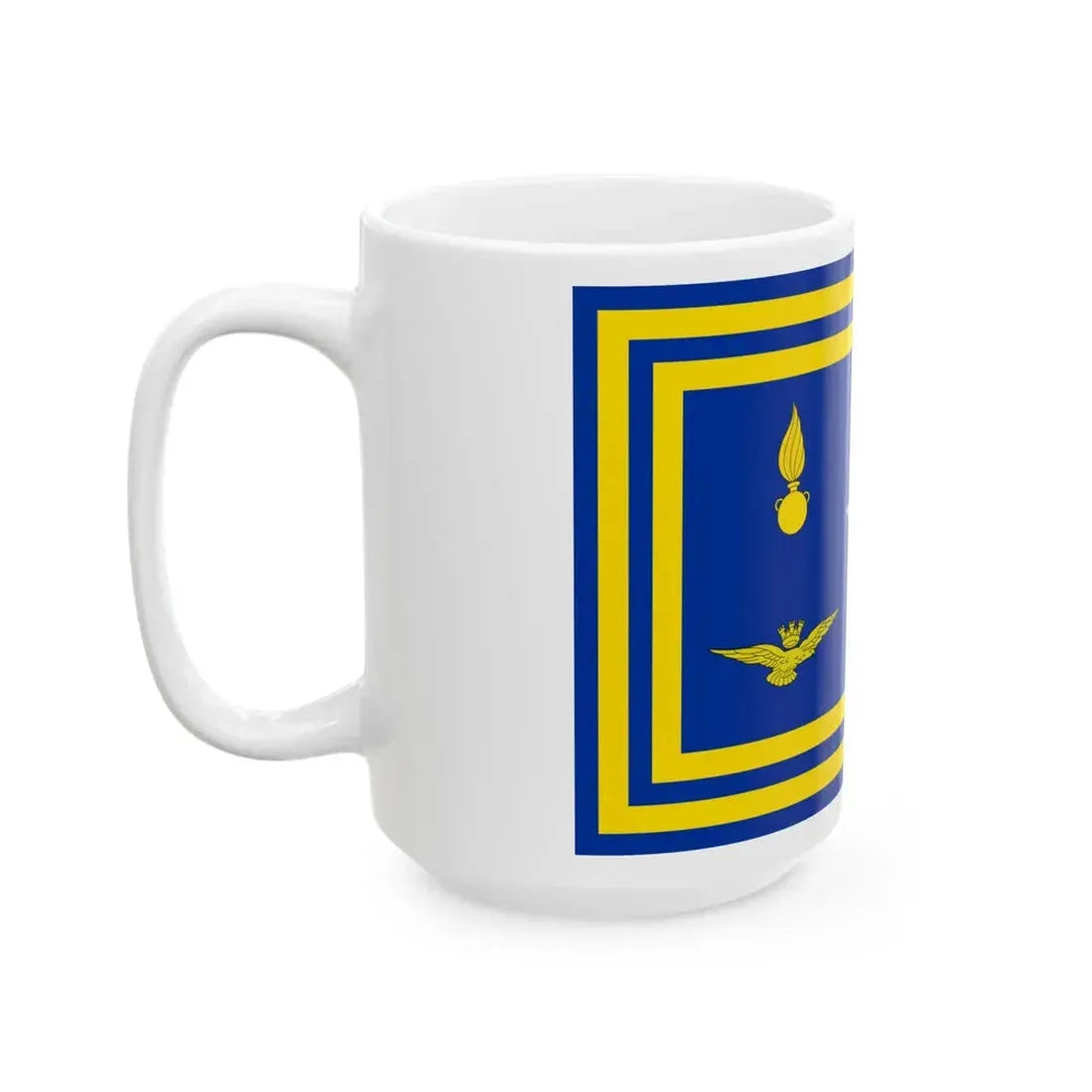 Flag of the Italian Defence minister (Italy) White Coffee Mug - Go Mug Yourself