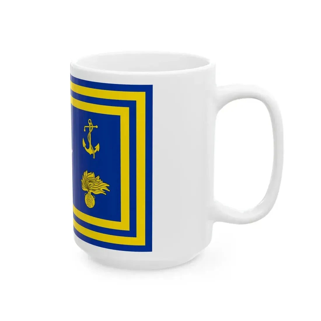 Flag of the Italian Defence minister (Italy) White Coffee Mug - Go Mug Yourself